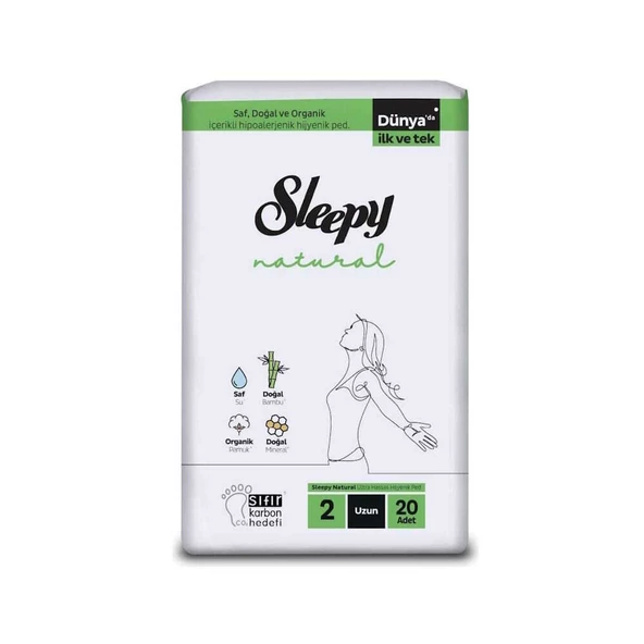 Sleep Natural Ultra Sensitive Hijyenik Ped - Uzun - 20 Adet