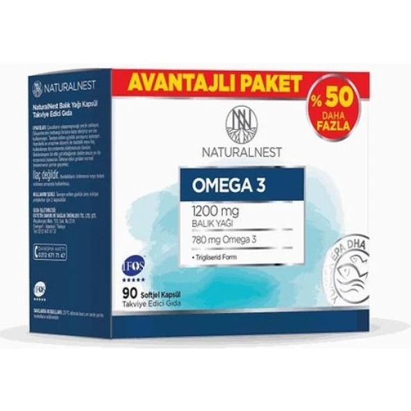 Naturalnest Omega 3 Avantajlı Paket 90 Kapsül