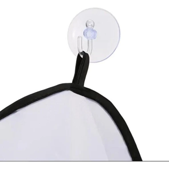 Magic Lady Saç Sakal Kesme Traş Önlüğü Örtüsü Evde Traş Önlük Vantuzlu Beyaz - Resim 3