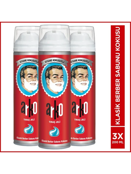 Arko Men Efsane Tıraş Jeli 3x200 Ml