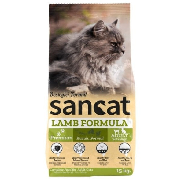 Sancat Kuzulu Yetişkin Kedi Maması 15 kg