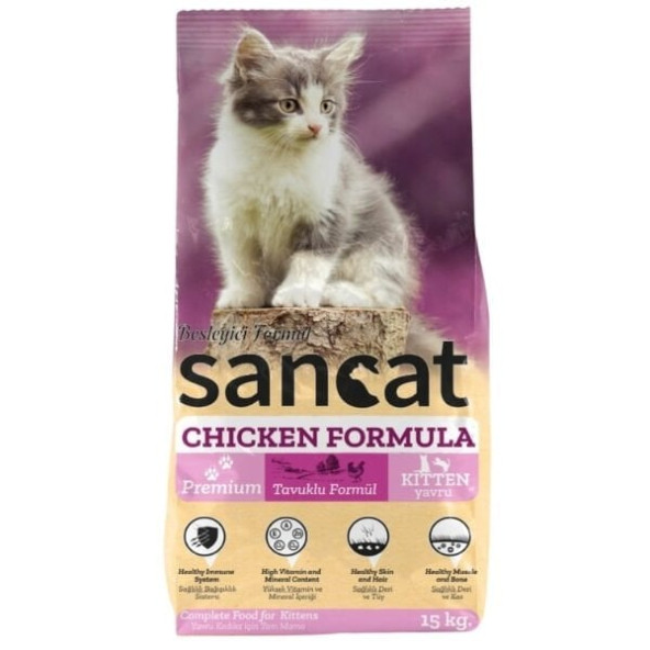 Sancat Tavuklu Yavru Kedi Maması 15 kg