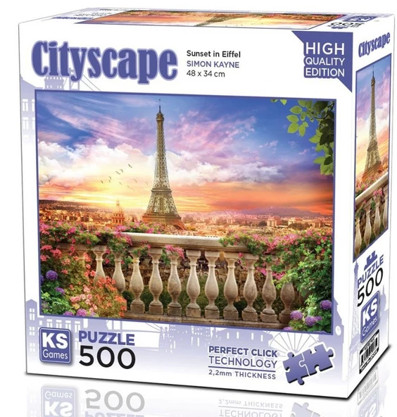 Ks Games 500 Parça Eyfel'de Gün Batımı Puzzle ürün görseli