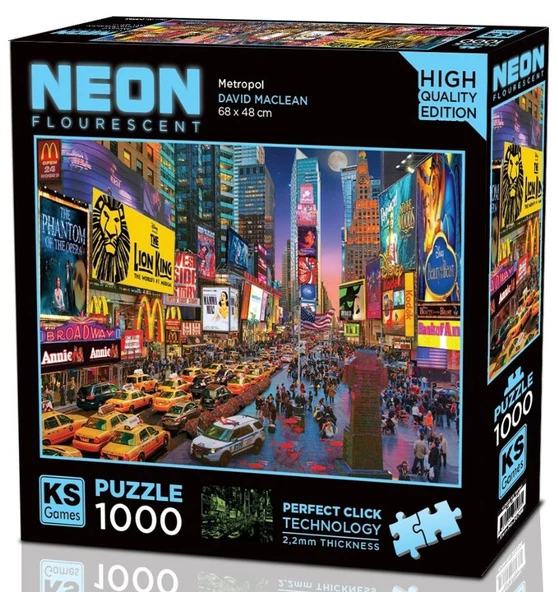 Ks Games 1000 Parça Metropol Neon Puzzle ürün görseli