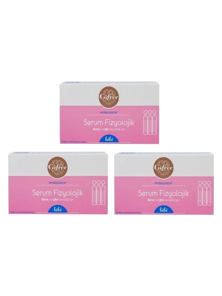 Gifrer Serum Fizyolojik 5 Ml 10 Flakon 3'Lü PAKET (SKT:03/2026) ürün görseli 1