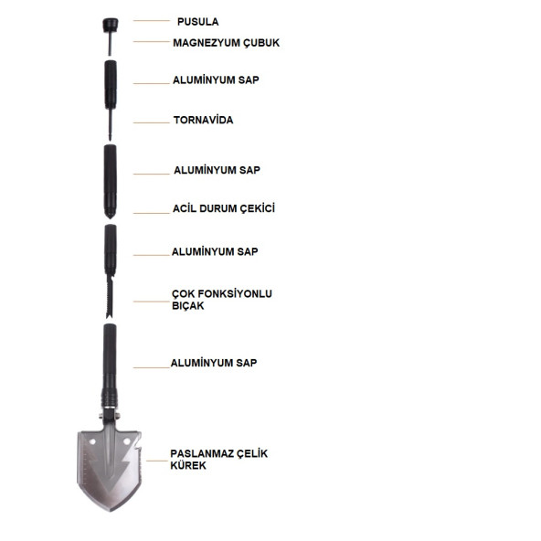 Anatolian Shield Kampçı Küreği Karbon - 3