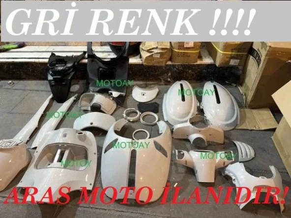 ARORA CAPPUCİNO 125 CC - 50 CC GRENAJ KAPORTA SETİ NARDO GRİ RENK - ARASMOTO