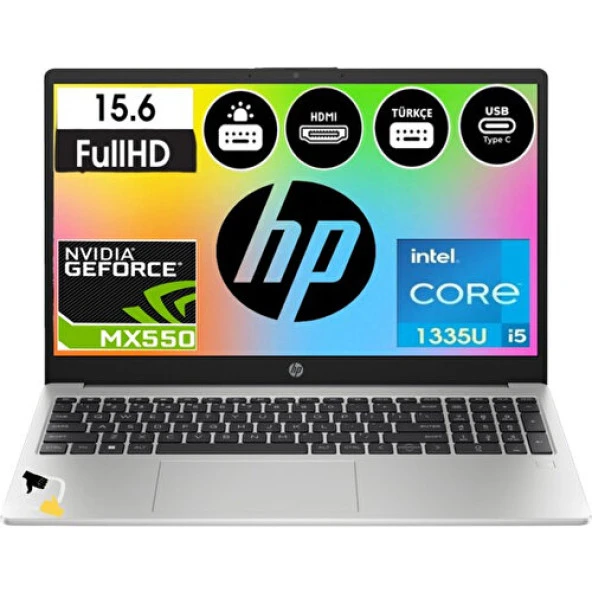 Hp 250 G10 Intel Core I5 1335U 64GB 1tb SSD Nvıdıa Geforce MX550 2gb 15.6 Fullhd Freedos Klavye Işıklı Taşınabilir Bilgisayar 8A539EA Snertech