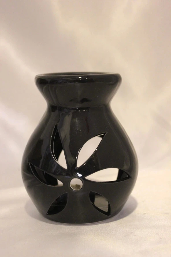 Buhardanlık Lotus Çiçeği Uzun Buhurdanlık Siyah Elişi Hand Made - Resim 7