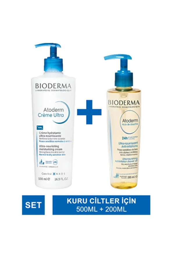 Bioderma - Atoderm Cream Ultra 500 ml + Shower Oil 200 ml