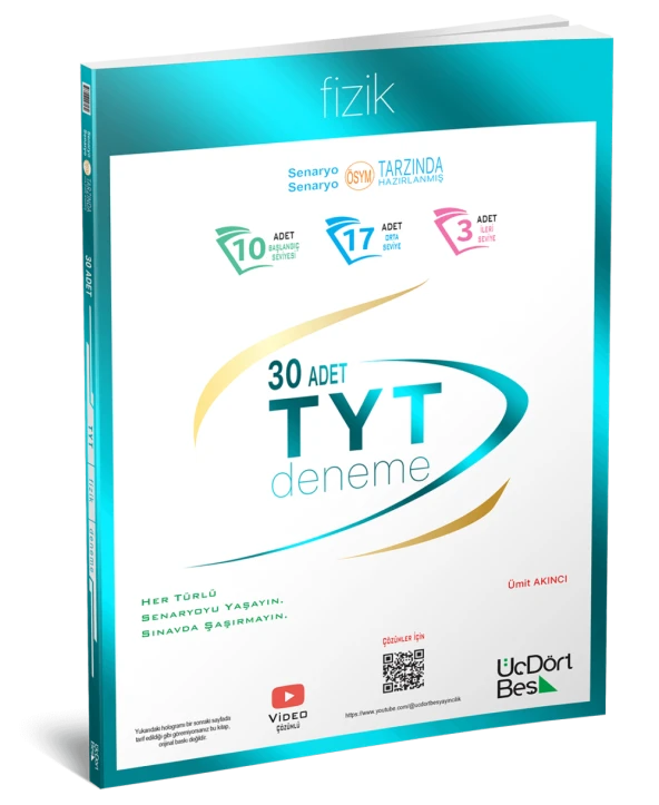 ÜçDörtBeş Yayınları TYT Fizik 30 Deneme