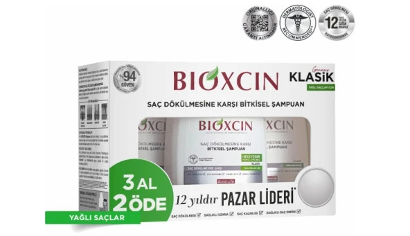 Bioxcin Genesis Yağlı Saçlar İçin Şampuan 3lü 3x300 Ml 8697432090048