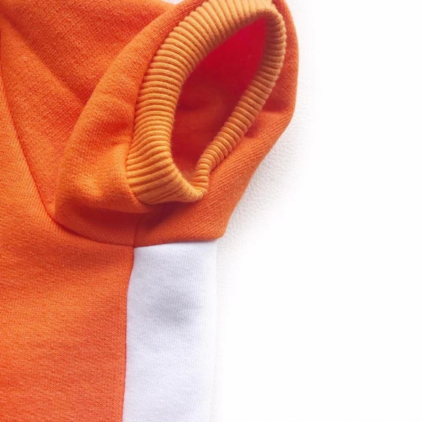 Na Orange Athletique Hoodie Köpek Kıyafet Elbise - 5