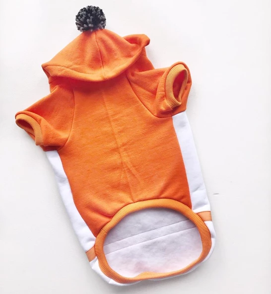 Na Orange Athletique Hoodie Köpek Kıyafet Elbise - 2