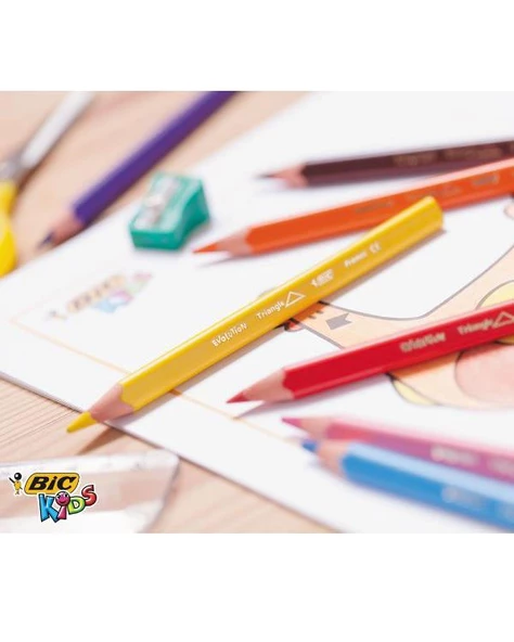 Bic Kids Evolution Jumbo Üçgen Kuru Boya Seti 12 Renk - 4