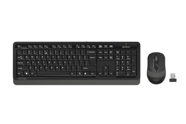 A4 TECH FG1010 Q 2.4 GHZ USB GRİ KLAVYE+MOUSE KABLOSUZ SET - 1