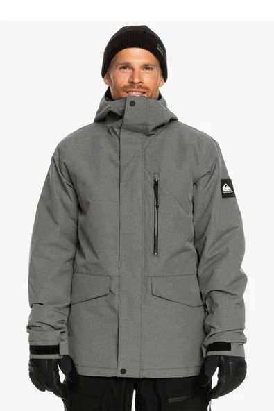 Quiksılver Mıssıon Solıd Jk Erkek Gri Snowboard Montu ürün görseli 1