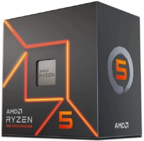 AMD Ryzen 5 7600 (6 Çekirdek) 3.8GHz ~ 5.1GHz 32mb AM5 İşlemci Box (Fan Dahil)