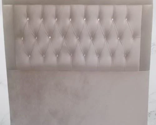 Başlık 90308 DK Çift Kişilik 140 lık Tay Tüyü Kumaş Kapitoneli Sütlü Kahve Renk ElYapım - 5