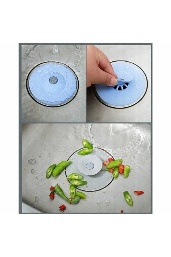 Lavabo Küvet Tıkacı Mutfak Banyo Gider Tıpası Kapağı Tıkaç Süzgeç 1 Adet - 3