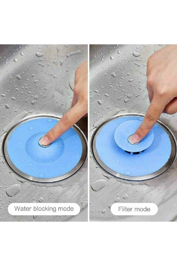 4 Adet Lavabo Küvet Tıkacı Mutfak Banyo Gider Tıpası Kapağı Tıkaç Süzgeç - 3