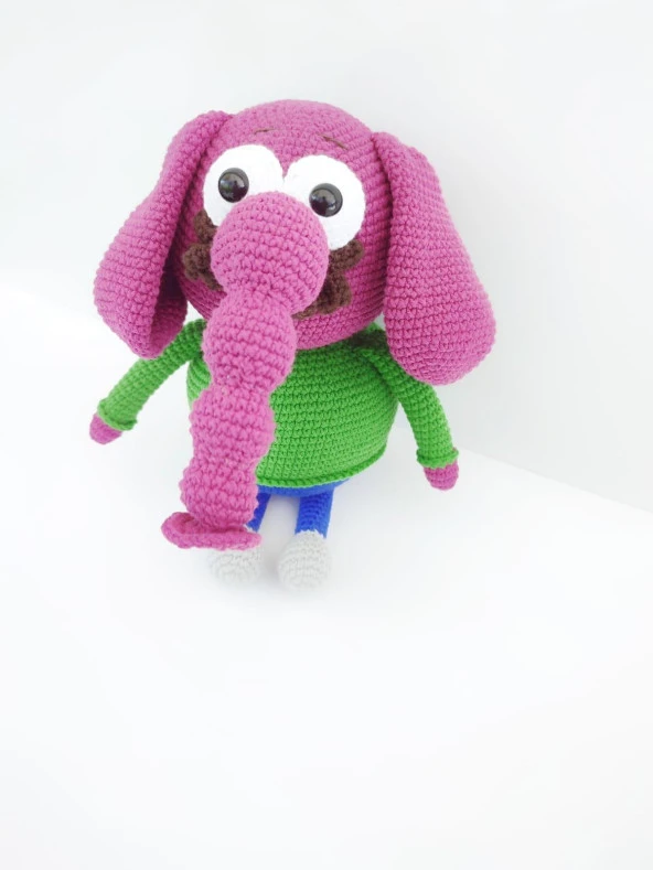 Kral Şakir - Fil Necati Amigurumi Organik Oyuncak