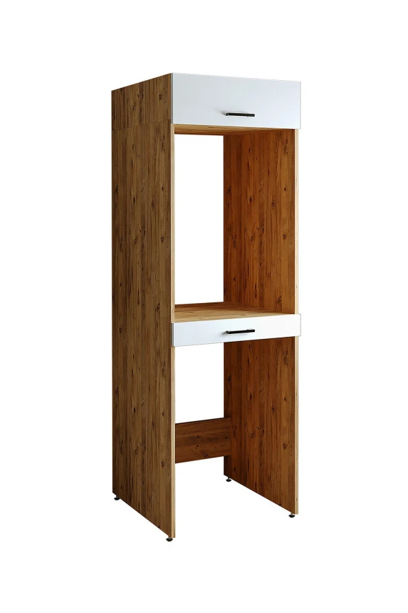 ROOMART Çamaşır Ve Kurutma Makinesi Dolabı+üst Dolabı 67x205 Cm - Resim 4