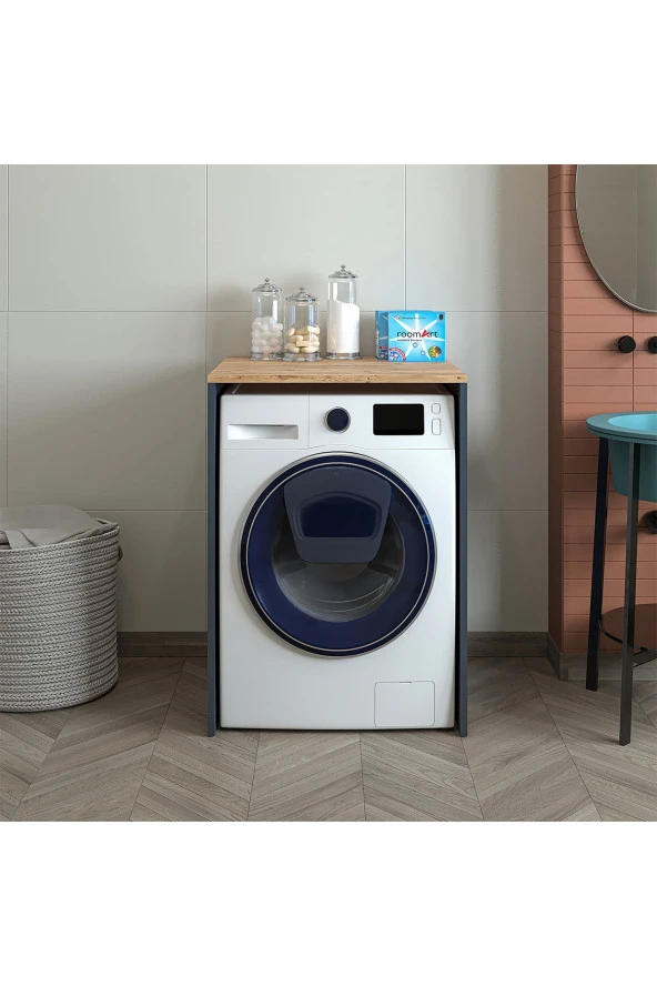 ROOMART Banos Banyo Çamaşır-kurutma Makinesi Kapaksız Banyo Dolabı Mat Antrasit-atlantik