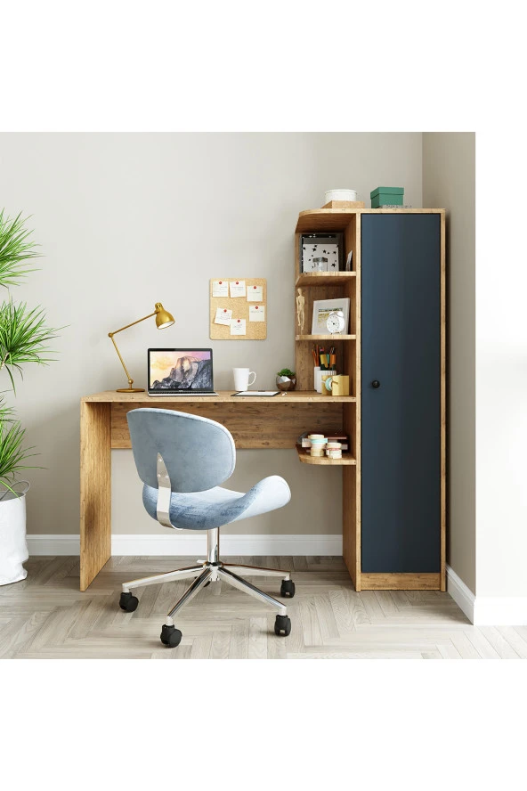 ROOMART ROMA RAFLI ÇALIŞMA MASASI , ÇALIŞMA OFİS MASASI SAĞ ATLANTİK ÇAM - 2