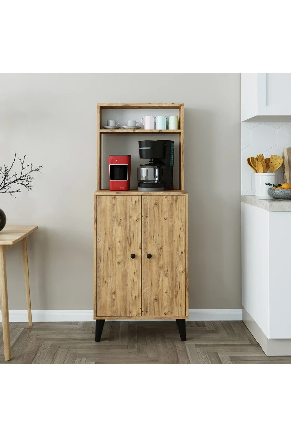 ROOMART MARA 2 KAPAKLI ÇOK AMAÇLI DOLAP , KİLER DOLABI , KİTAPLIK - 3