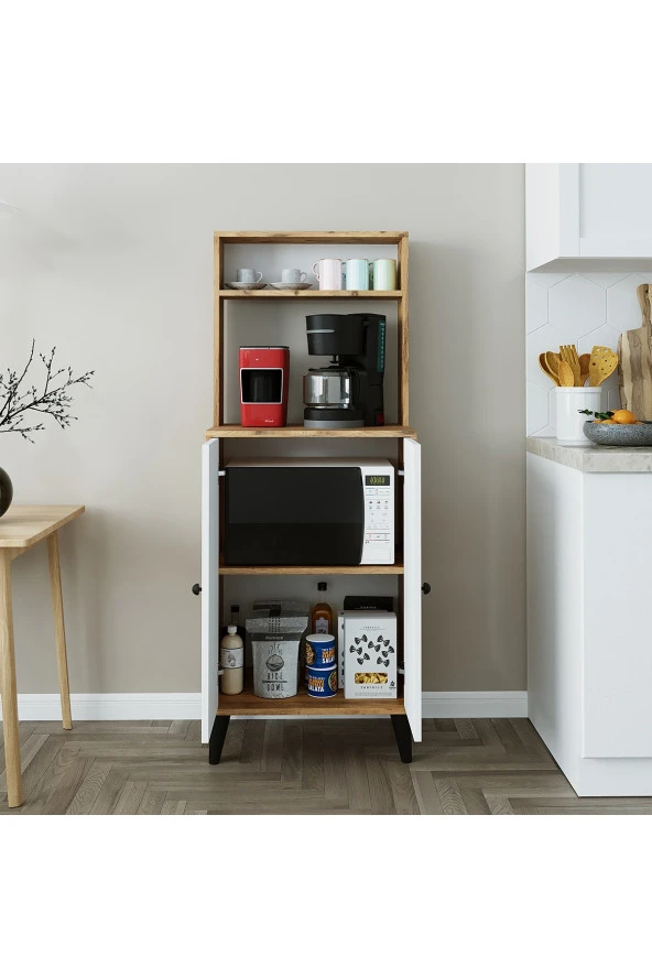 ROOMART MARA 2 KAPAKLI ÇOK AMAÇLI DOLAP KİLER DOLABI KİTAPLIK