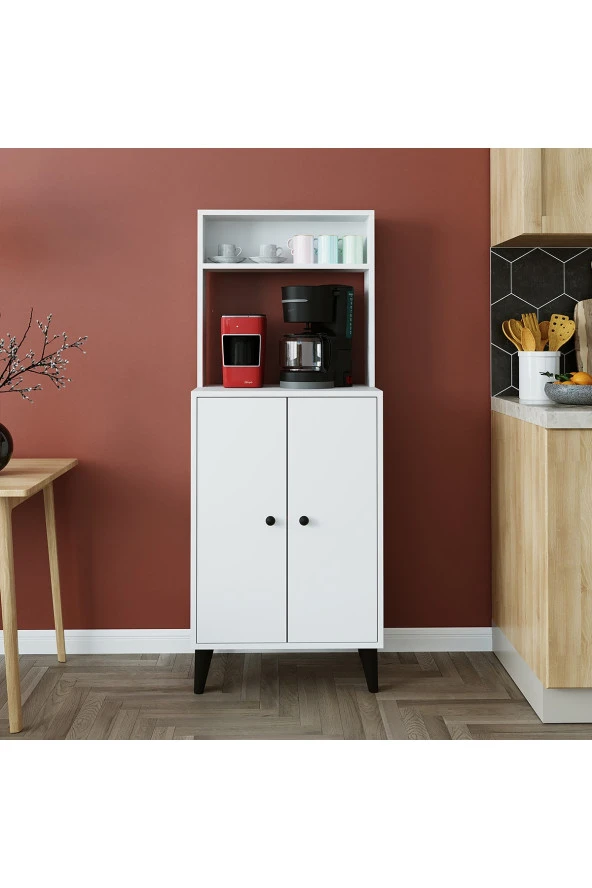 ROOMART MARA 2 KAPAKLI ÇOK AMAÇLI DOLAP , KİLER DOLABI , KİTAPLIK - 3