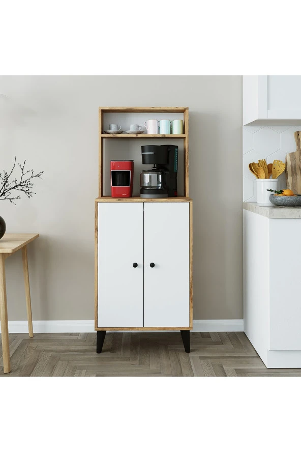 ROOMART MARA 2 KAPAKLI ÇOK AMAÇLI DOLAP KİLER DOLABI KİTAPLIK - 2