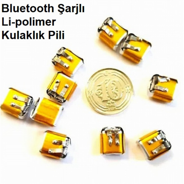 Day Bluetooth Kulaklık Pili 3.7v 35mah Şarjlı Li-polimer (ölçüler : 1mmx1mmx4mm) - Resim 5