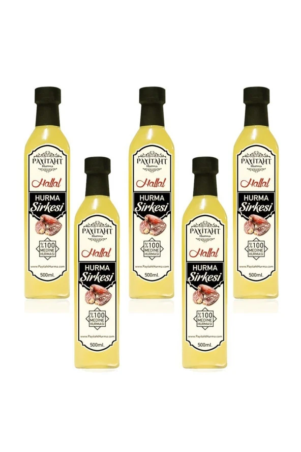 Hallal Medine Fermente Hurma Sirkesi 500ml X5 Şişe
