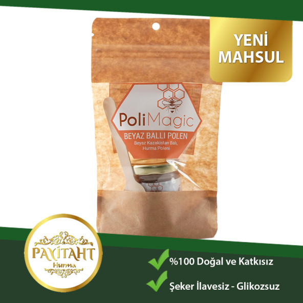 POLİMAGİC KIRGIZİSTAN BEYAZ BALLI MEDİNE HURMA POLEN MİX HAFTALIK PAKET 50 GR