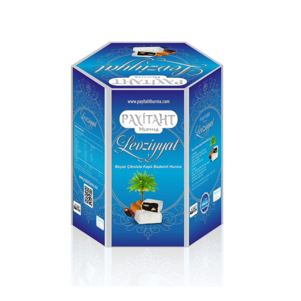 Levziyyat - Beyaz Çikolata Kaplı Bademli Hurma 250gr X3 Paket - 4
