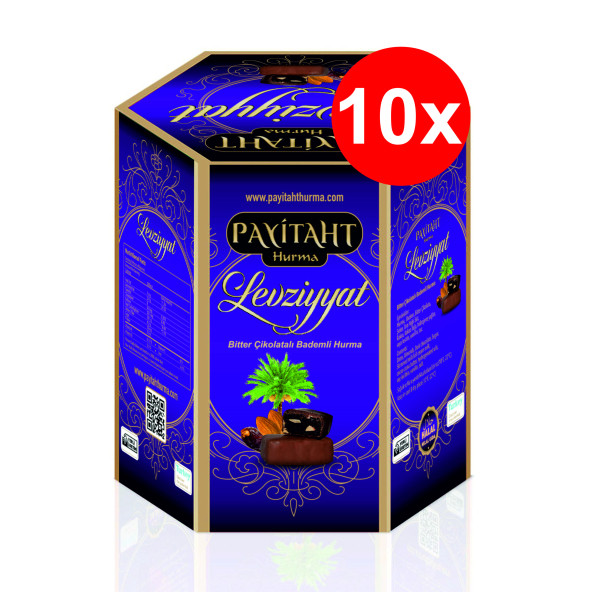 Levziyyat - Bitter Çikolata Kaplı Bademli Hurma 250gr 10x