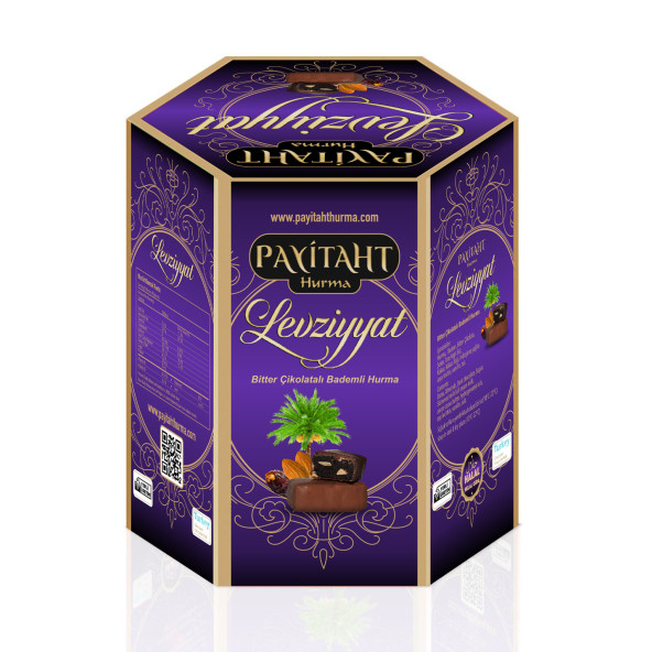 Levziyyat - Bitter Çikolata Kaplı Bademli Hurma 250gr X5 Paket - 3