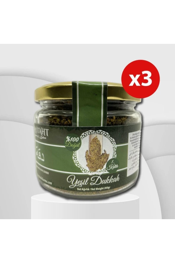 Yeşil Dukkah Dukka Baharatı 200 Gr. 1. Kalite Doğal X3