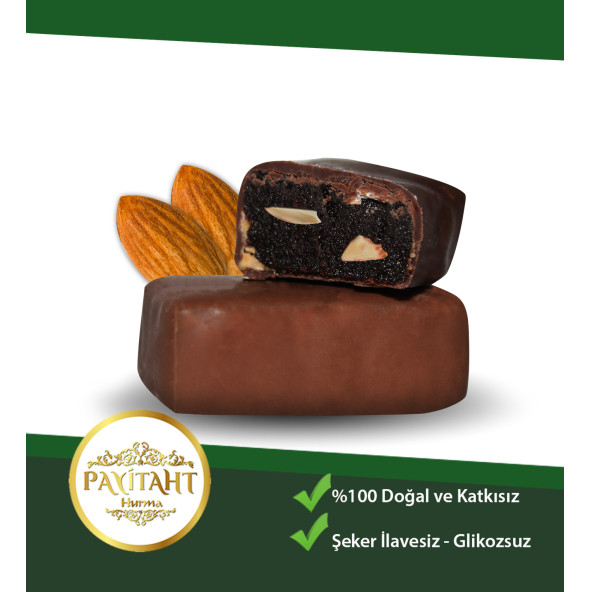 Levziyyat - Bitter Çikolata Kaplı Bademli Hurma 250gr 3x - 4