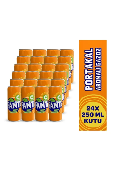 Fanta Portakal 250 ml Kutu 24 Adet - 1