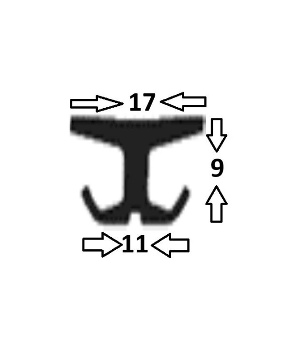 Contacall Toyota Yaris Tavan Oluk Fitili 17mm genişlik 1,7 Metre Sağ Sol Takım - 8