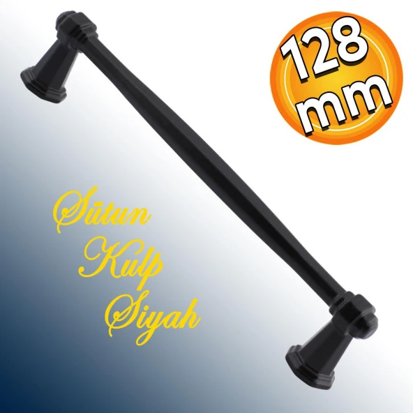 Sütun Mobilya Mutfak Dolabı Çekmece Dolap Kapak Kulpu Düz Metal Kulp Kulbu Kulpu 128 mm Siyah