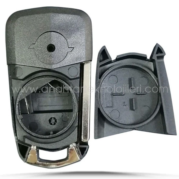 OPEL Astra H Corsa D 2 Buton Flip Key Boş Kap Oto Kumanda Kabı - 4