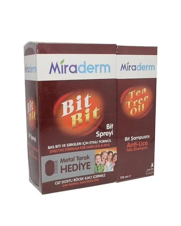 Miraderm Tea Tree Oil Şampuan 150 ml + Bit Spreyi 100 ml