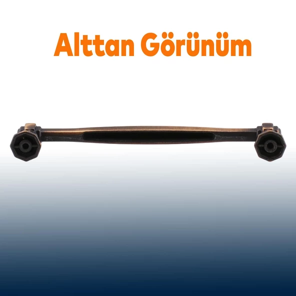 Sütun Düz Metal 128 mm Eskitme Antik Bakır Mobilya Mutfak Çekmece Dolap Dolabı Kulpu Kulbu Kulpları - 4