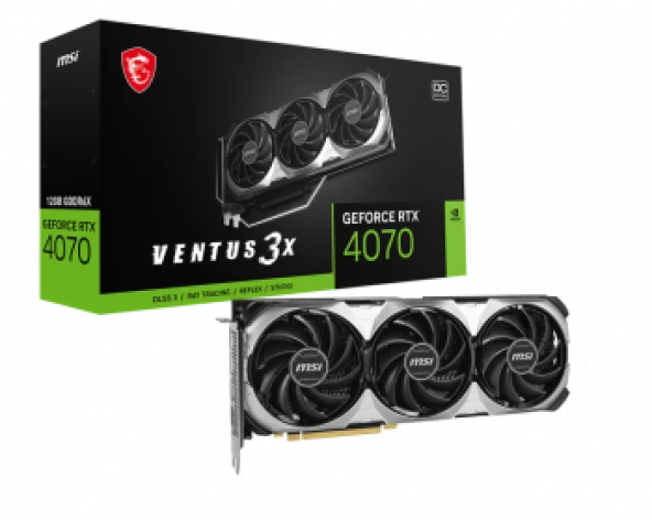 MSI GEFORCE RTX 4070 VENTUS 3X E 12G OC 12GB GDDR6X HDMI DP 192BİT