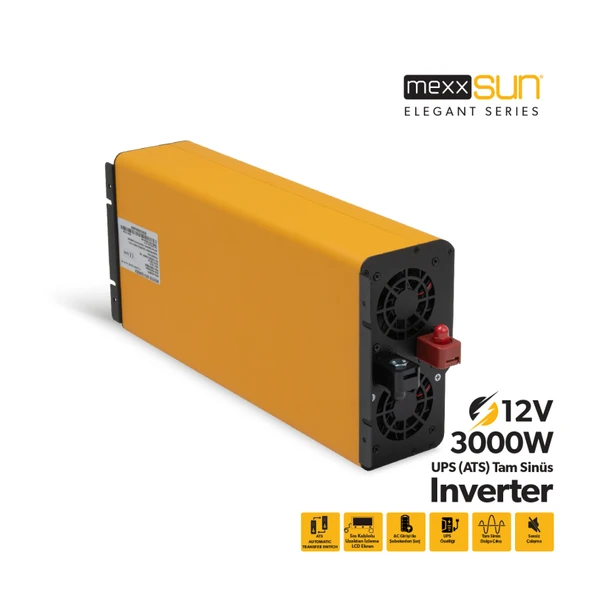 Mexxsun Tam Sinus Ups (Remote Ekran) 12V 3000W İnverter - 3