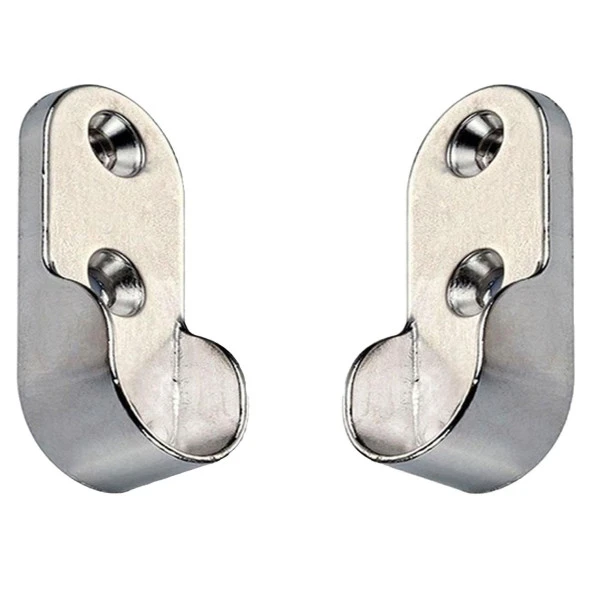 Askı Flanşı Oval Dolap Elbise Askı Aparatı Krom 30 mm (2 ADET) - Resim 4